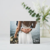 Merci Beacoup Wedding Bedankt Briefkaart (Staand voorkant)