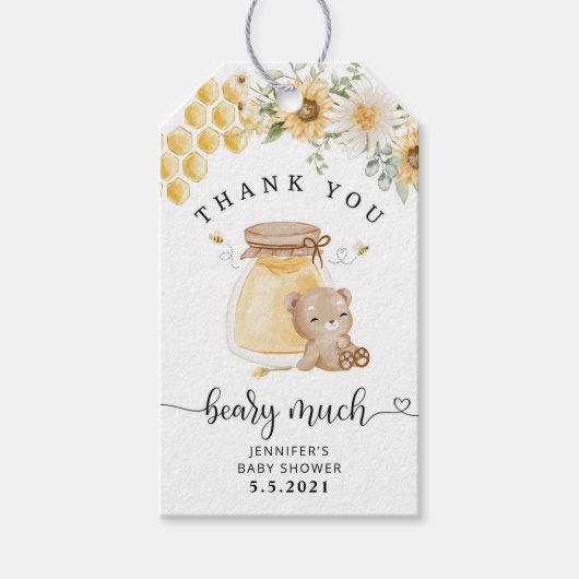 Merci beary beaucoup d'abeille de miel étiquette d (Devant)