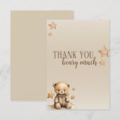Merci Beary Carte de remerciements (Devant / Derrière)