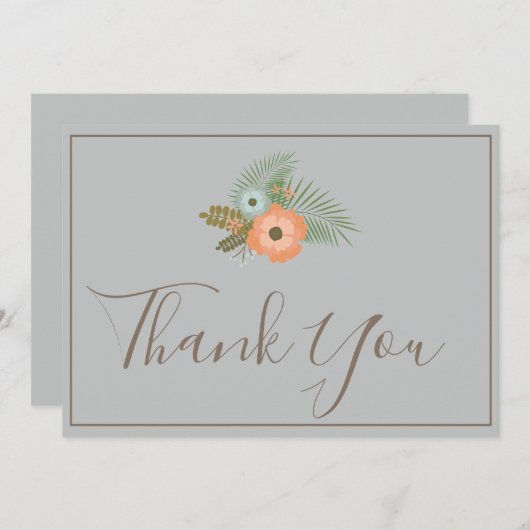 Merci Beau bleu fleuri (Devant / Derrière)