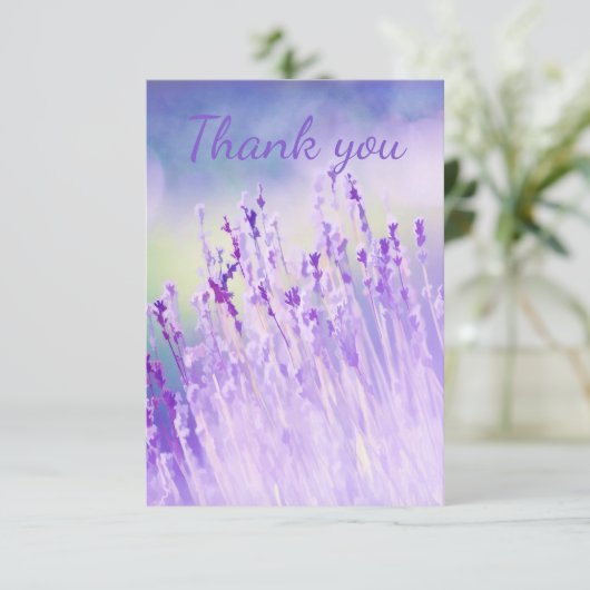 Merci beau champ de fleurs de lavande (Debout devant)