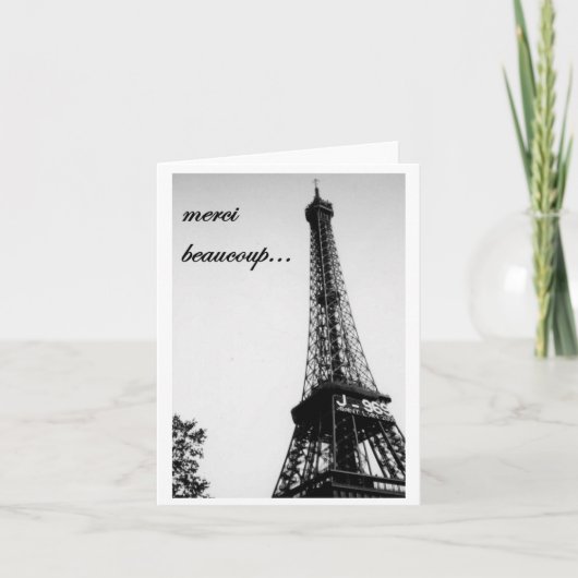 merci beaucoup 2 bedankkaart (Voorkant)