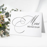 Merci Beaucoup Calligraphie Élégante Merci