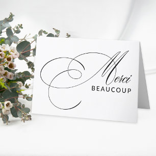 Merci Beaucoup Calligraphie Élégante Merci