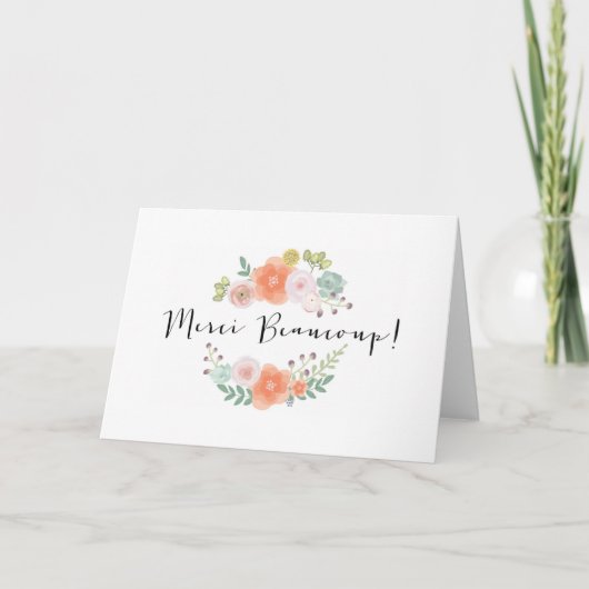 Merci Beaucoup ! Carte de remerciements (Devant)