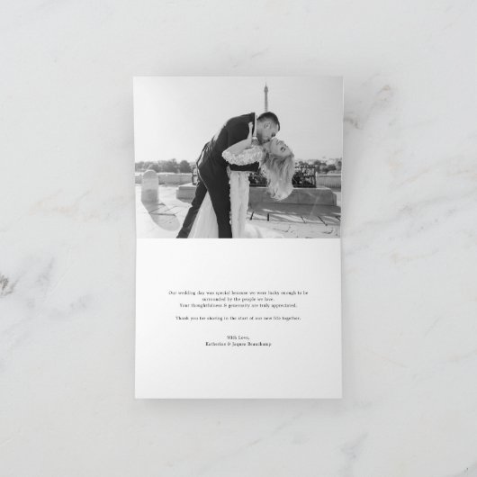 Merci Beaucoup Chic Script Photo Mariage Merci (Intérieur)