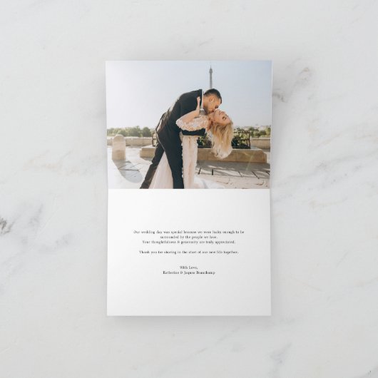 Merci Beaucoup Chic Script Photo Mariage Merci (Intérieur)