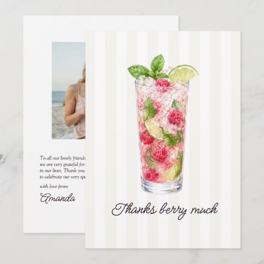 Merci Beaucoup Cocktail de Framboise Enterrement d (Devant / Derrière)