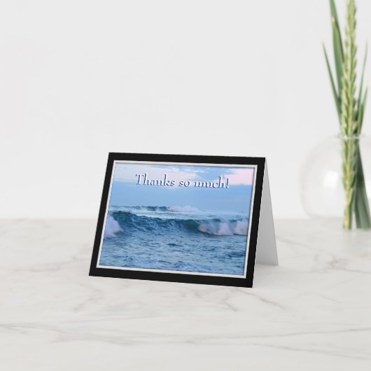 Merci Beaucoup de Carte pour notes — Ocean Waves (Devant)