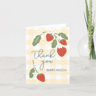 Merci beaucoup, douce carte de country à la fraise