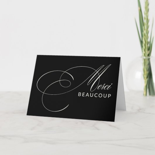 Merci Beaucoup Élégant Calligraphie Merci (Devant)