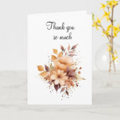 Merci Beaucoup Floral Folal Carte De Voeux (Fleur jaune)