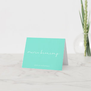 Merci Beaucoup in Mint Minimalist Personalized