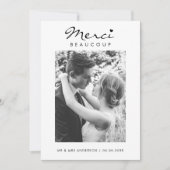 Merci Beaucoup Mariage photo noir et blanc (Devant)