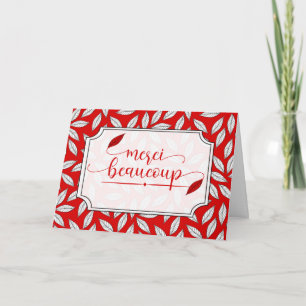 Merci Beaucoup Merci d'affaires français Rouge