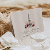 Merci Beaucoup Paris Baby shower Bedankkaart