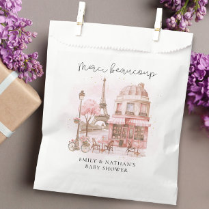 Merci Beaucoup Paris Cafe Baby shower Bedankt Bedankzakje