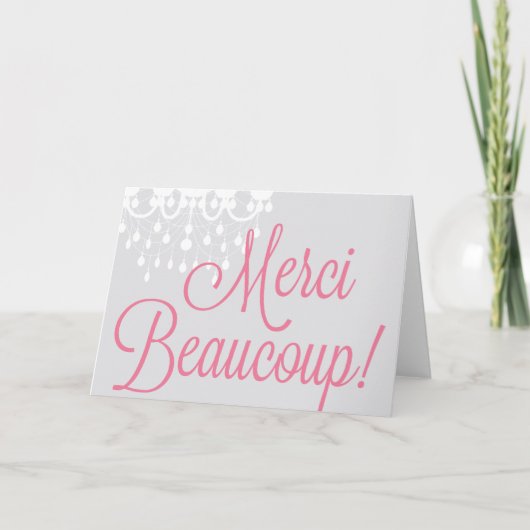 Merci Beaucoup ! Salutation/carte de remerciements (Devant)