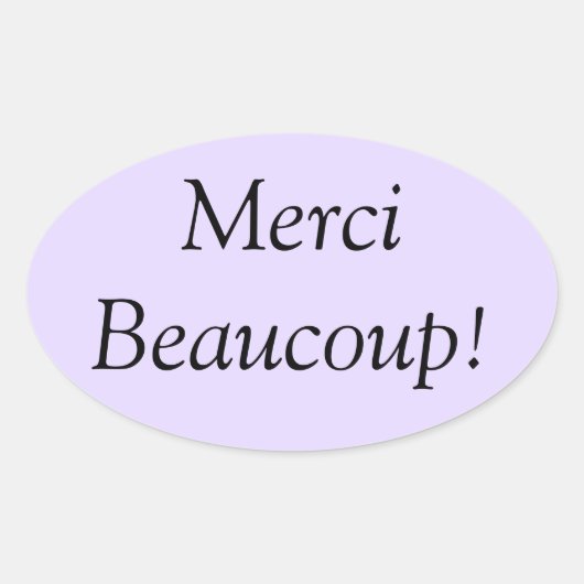 Merci Beaucoup Sticker (Voorkant)