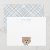 Merci beaucoup Teddy Bear Carte de remerciements (Devant / Derrière)