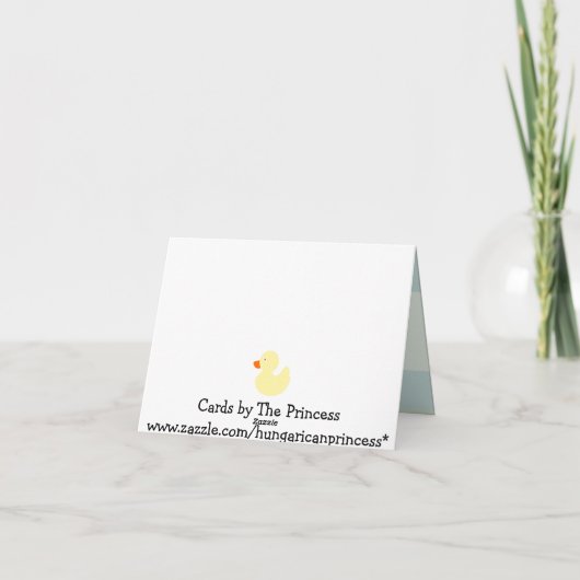 Merci bébé canard jaune (Dos)