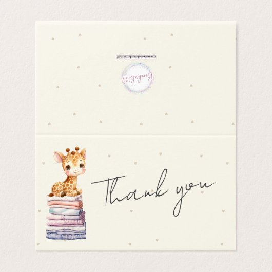 Merci bébé de la Giraffe mignonne (Outside Unfolded)