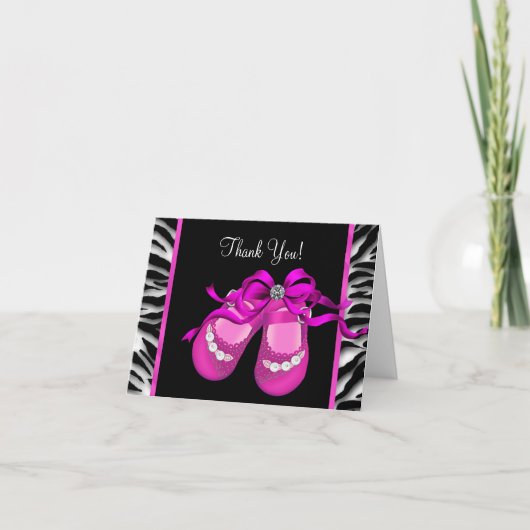 Merci Bébé Fille Zèbre Rose Chaud (Devant)