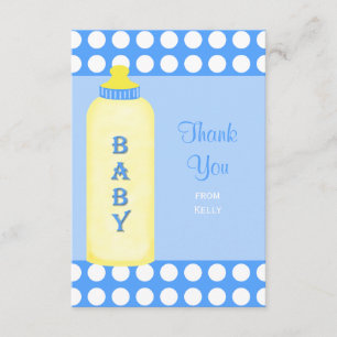 Merci bébé garçon douche plat 3,5 x 5 carte