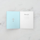 Merci Bébé Garçon Fille Bleu Baptême Baptême (Intérieur)
