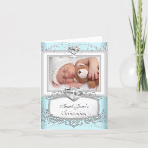 Merci bébé garçon fille Bleu Christening Baptême