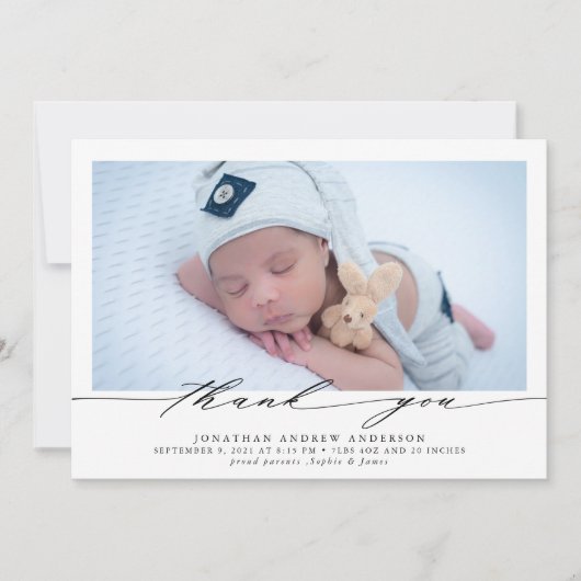 Merci bébé photo Collage de photos Faire-part (Devant)