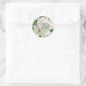 Merci Beecoup bedankt Magnolia en Bee Green Cla Ronde Sticker (Tas)