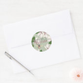 Merci Beecoup bedankt Magnolia en Bee Green Cla Ronde Sticker (Envelop)