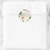 Merci Beecoup bedankt Magnolia en Bee op Ivoorkust Ronde Sticker (Tas)