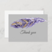 Merci Belle Plumes d'or violet (Devant / Derrière)