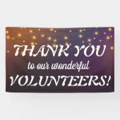 Merci Bénévoles fêtes phares à cordes Bannière (Horizontal)