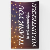 Merci Bénévoles fêtes phares à cordes Bannière (Vertical)