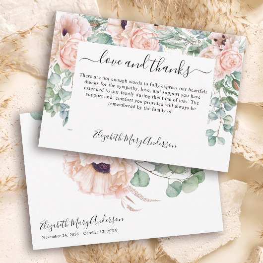 Merci Bereavement Blush Pink Floral Memorial