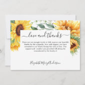 Merci Bereavement Mémorial Floral de tournesol (Devant)