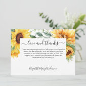 Merci Bereavement Mémorial Floral de tournesol (Debout devant)