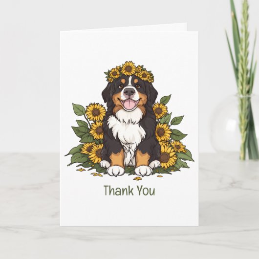 Merci Bernese Mountain Dog Tournesol Couronne (Devant)