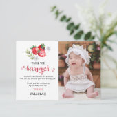 Merci 'Berry Many' Fraise photo Anniversaire (Debout devant)