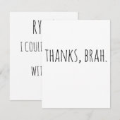 Merci Best Man| Carte Groomsman (Devant / Derrière)