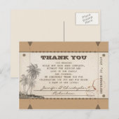 merci billets de cartes postales vintages (Devant / Derrière)