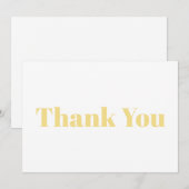 Merci, blanc clair carte de note moderne (Devant / Derrière)