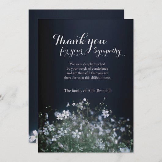 Merci blanc de perte de fleurs sauvages (Devant / Derrière)