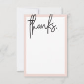 Merci BLANC moderne lettré noir roux rose (Devant)