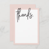 Merci BLANC moderne lettré noir roux rose (Devant / Derrière)