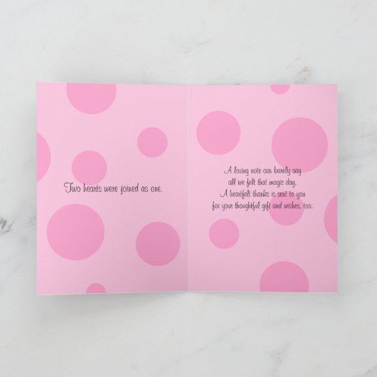 Merci blanc noir rose de photo de mariage de point (Intérieur)