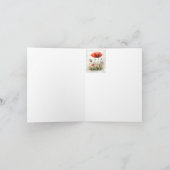 Merci Blank Merci Red Poppy Garden Flower (Intérieur)